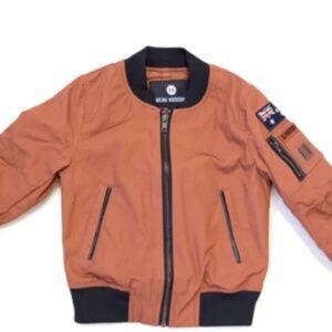 Beau Hudson Jacket Kid 6Y Orange Outback Bomber Aussie Flag School Preppy Retro